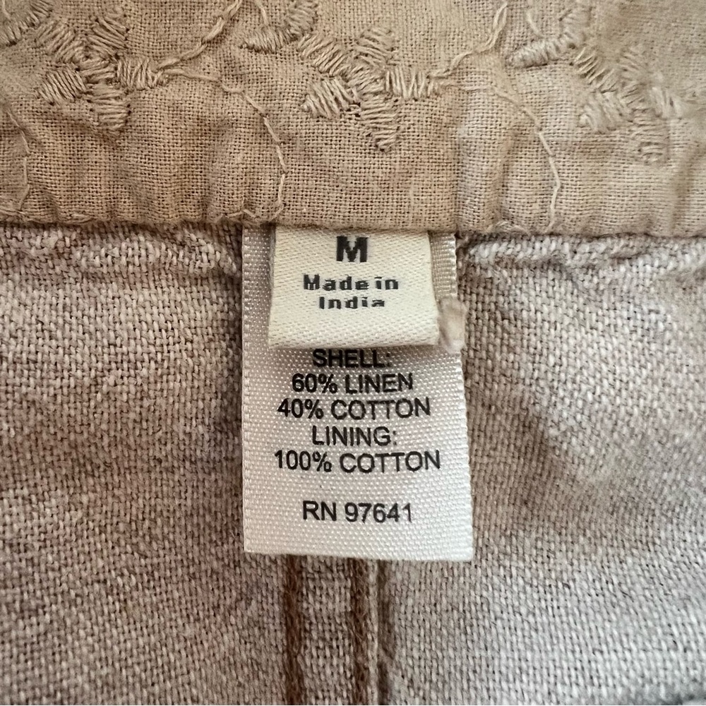 J. Jill Natural Linen/Cotton 4-Pocket Jacket Soft Luxury Sophisticated - Picture 4 of 8